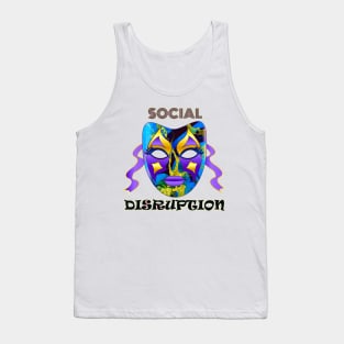 Social Distancing Disruption Bold Unusual Artwork Typography Tank Top